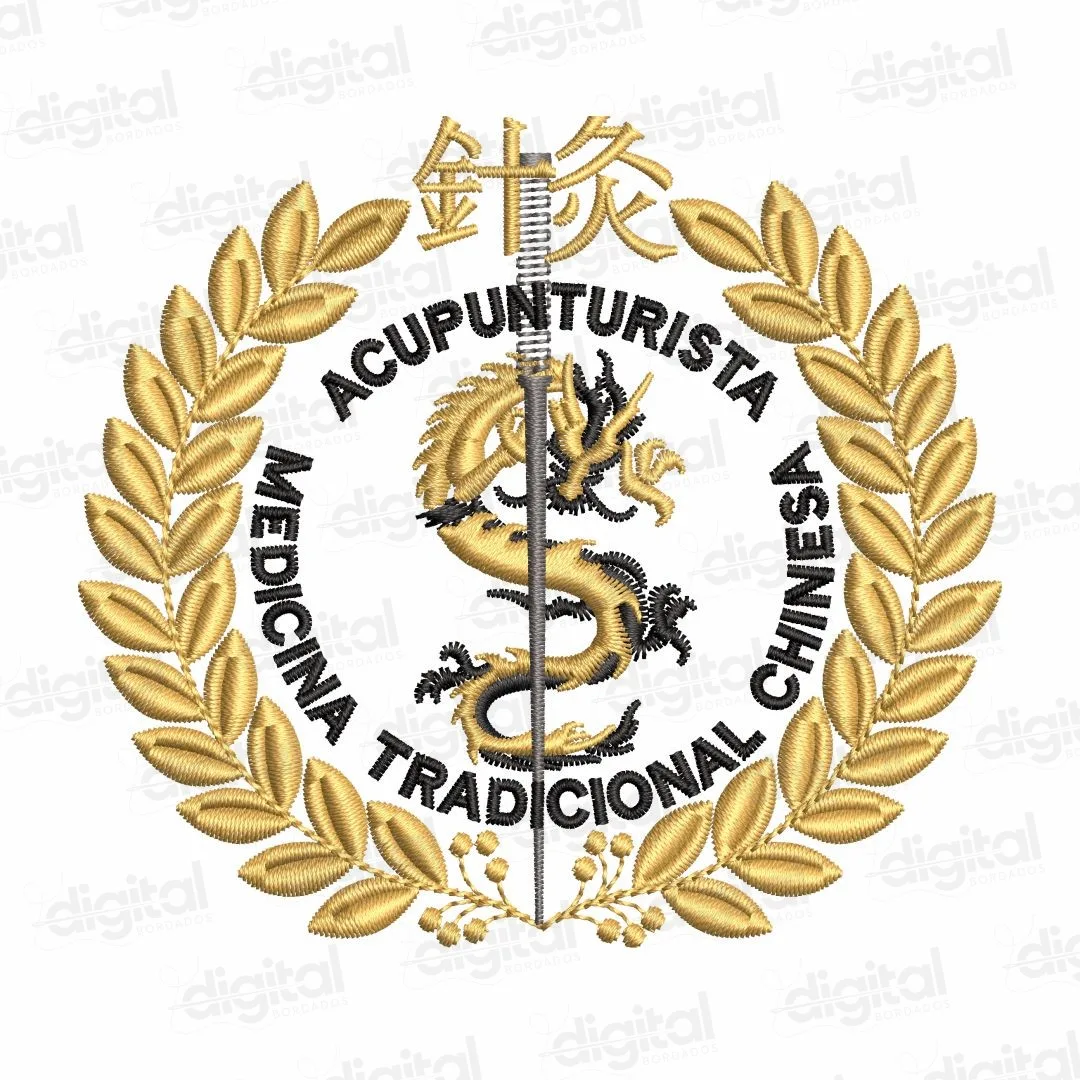 Matriz Bordado Acupunturista Medicina Tradicional Chinesa
