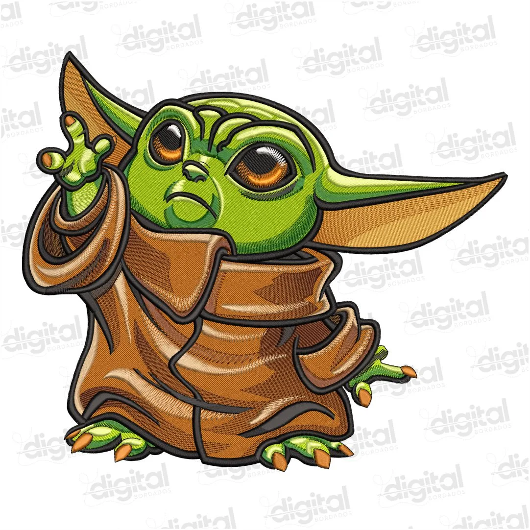 Matriz Bordado Baby Yoda Realístico