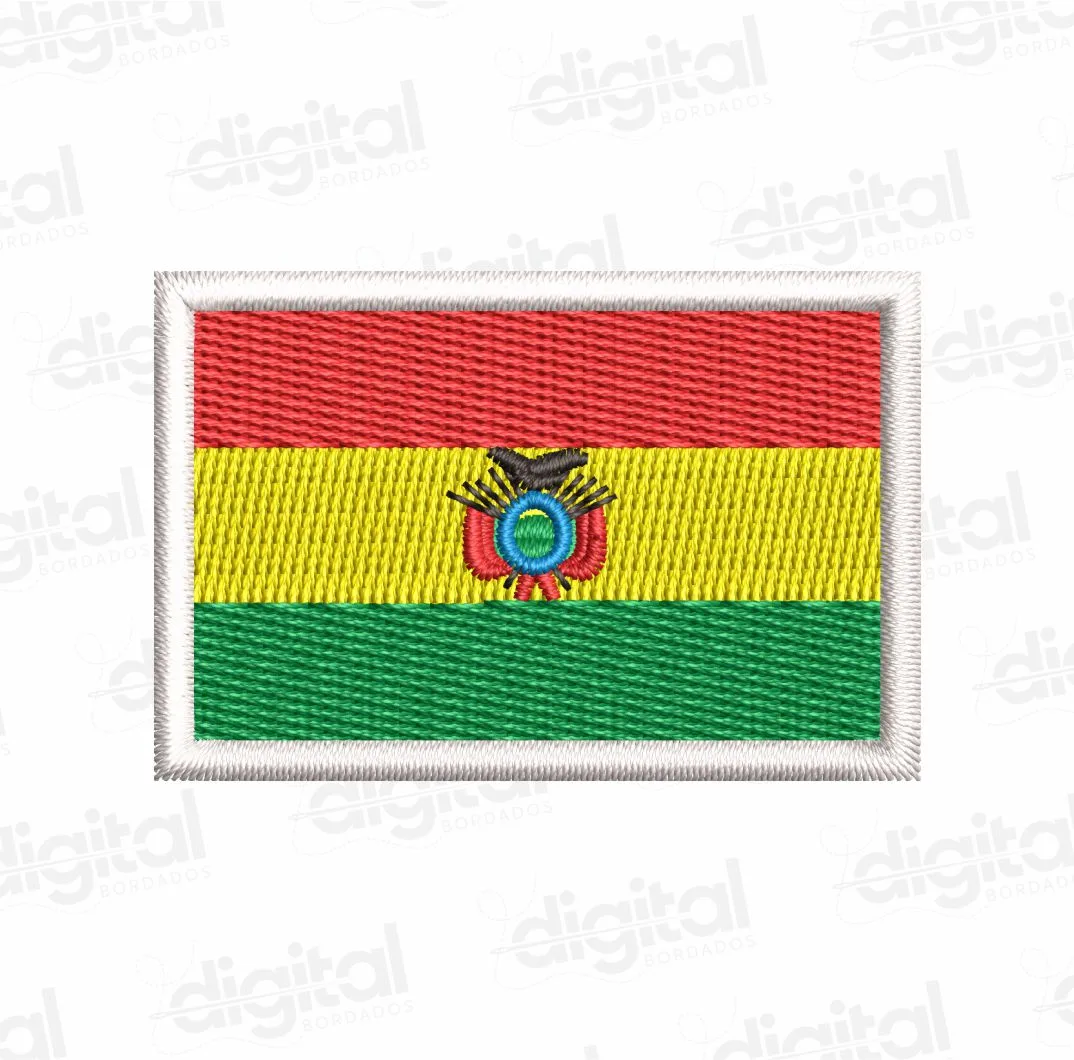 Matriz Bordado Bandeira Bolívia 5cm
