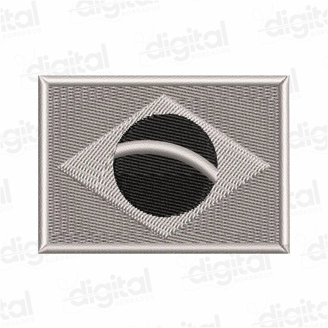 Matriz Bordado Bandeira Brasil Negativa