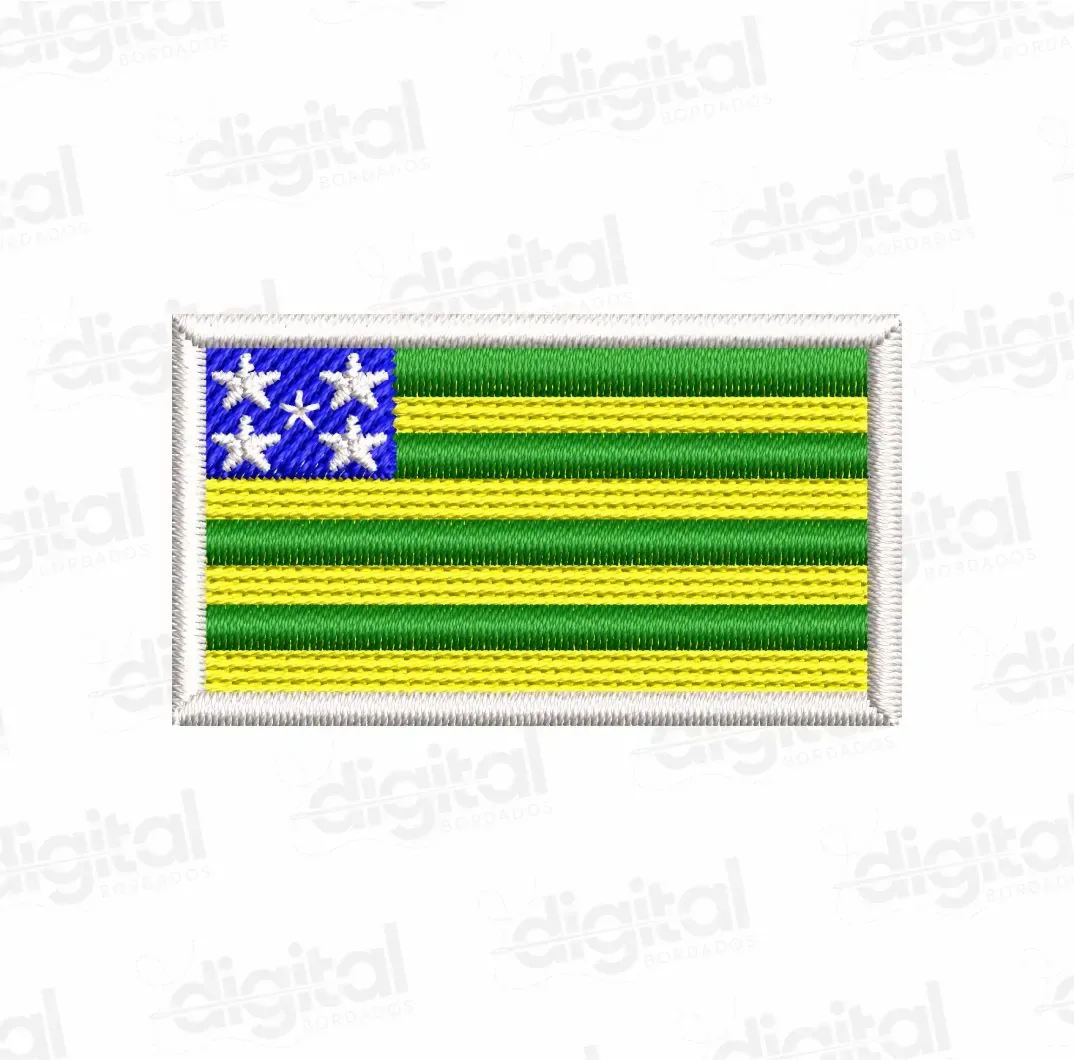 Matriz Bordado Bandeira Estado de Goiás 5cm