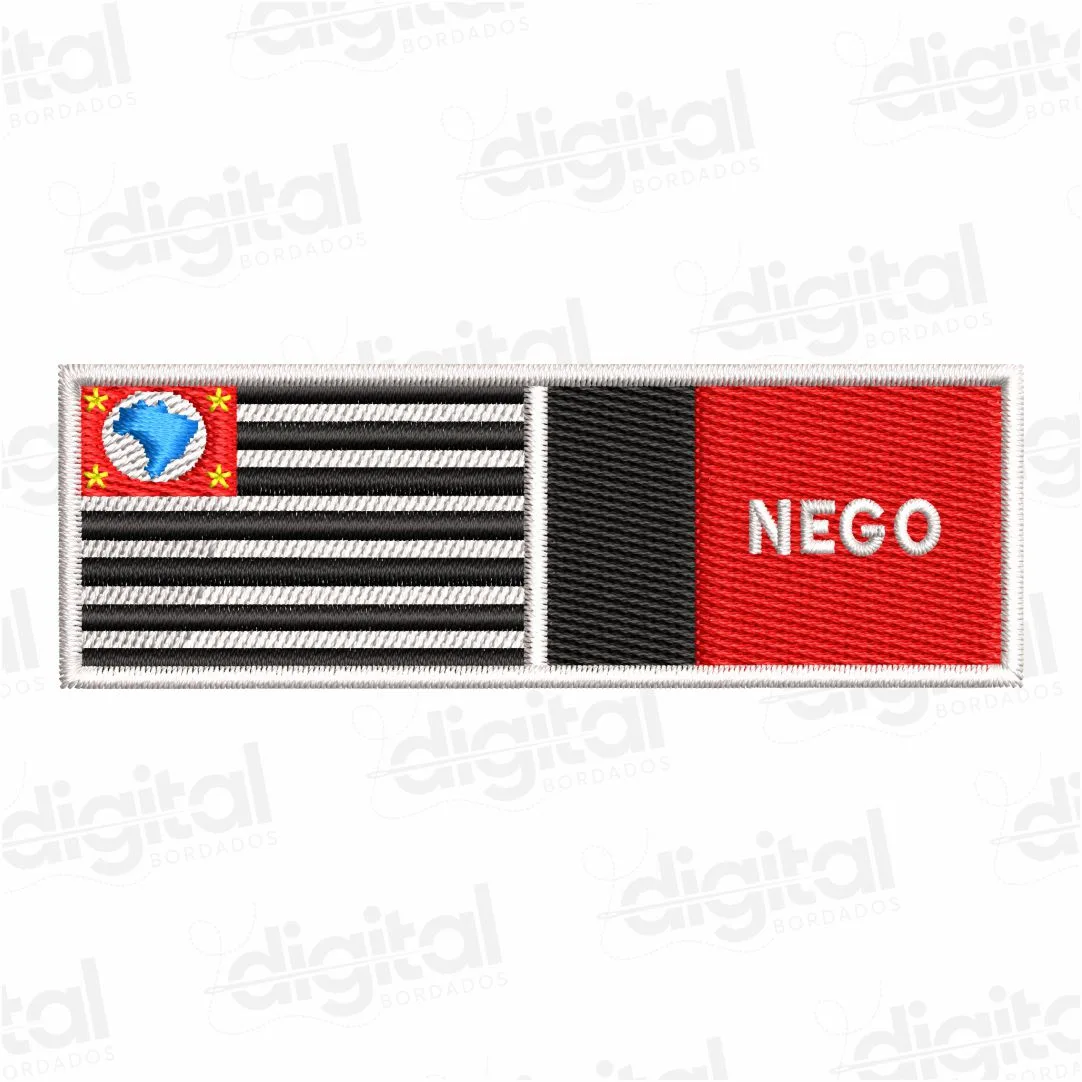 Matriz Bordado Bandeira SP Nego