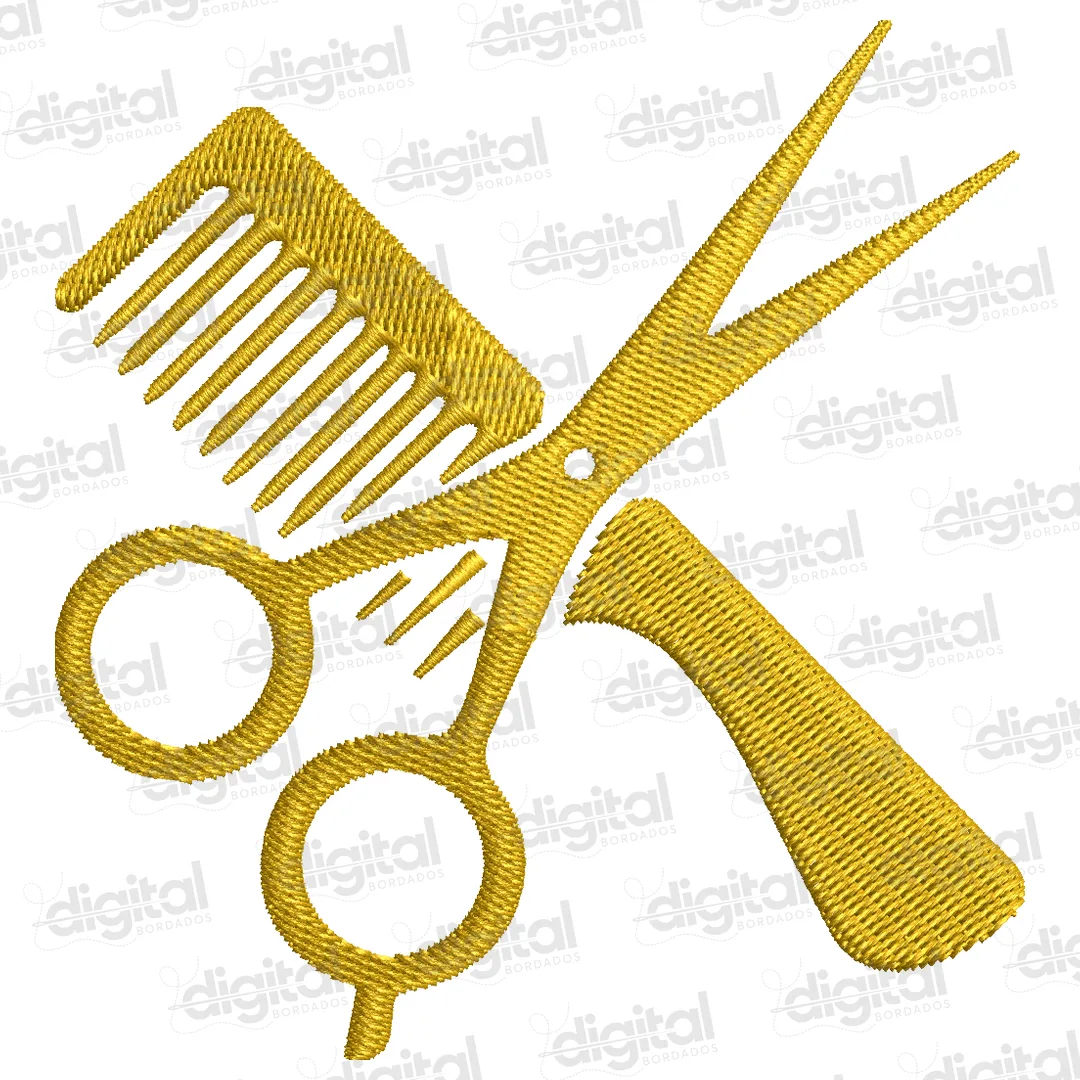Matriz Bordado Barbearia Cabeleireiro