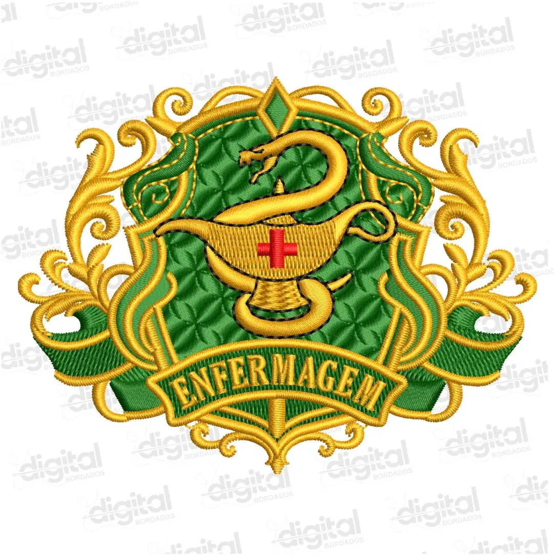 Matriz Bordado Brasão Enfermagem 10