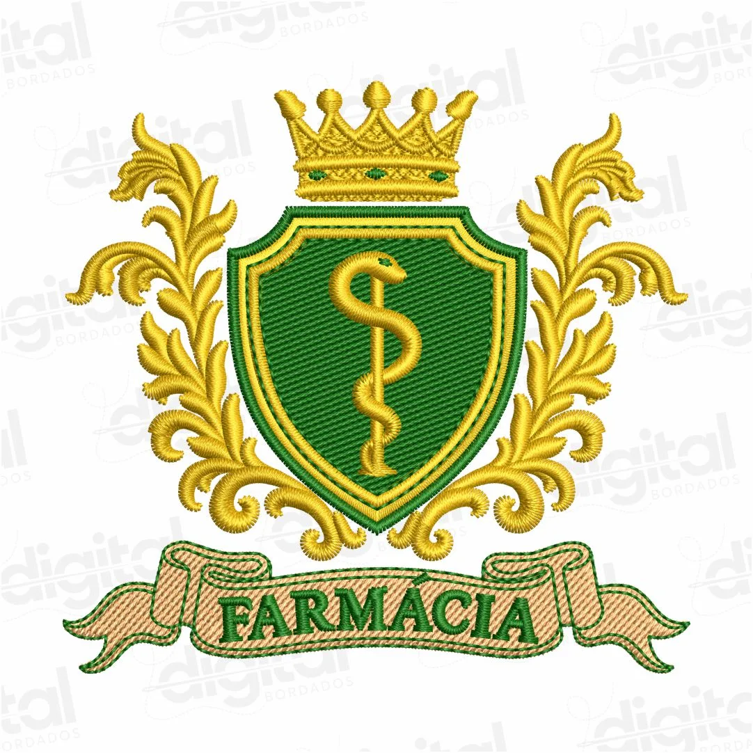 Matriz Bordado Brasão Farmácia 1