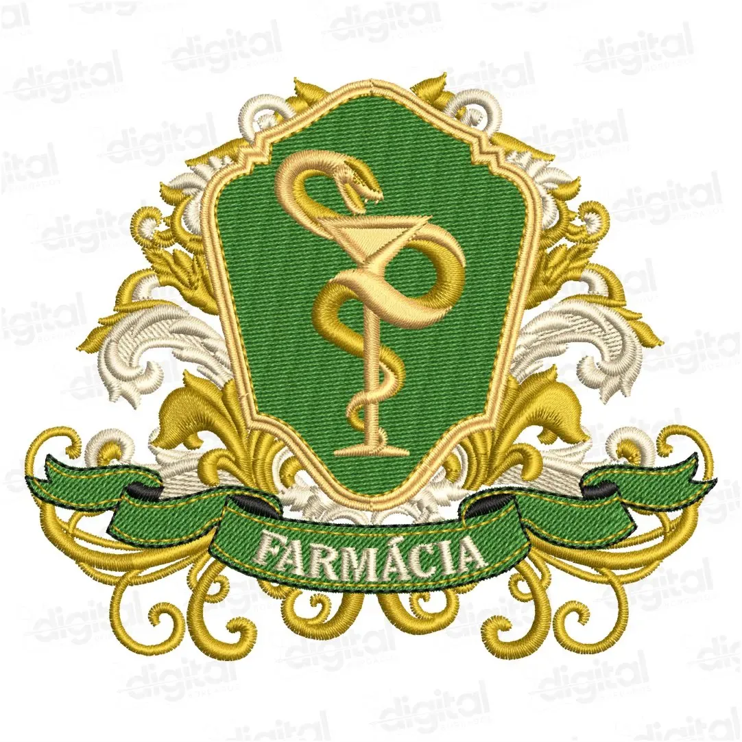 Matriz Bordado Brasão Farmácia 4
