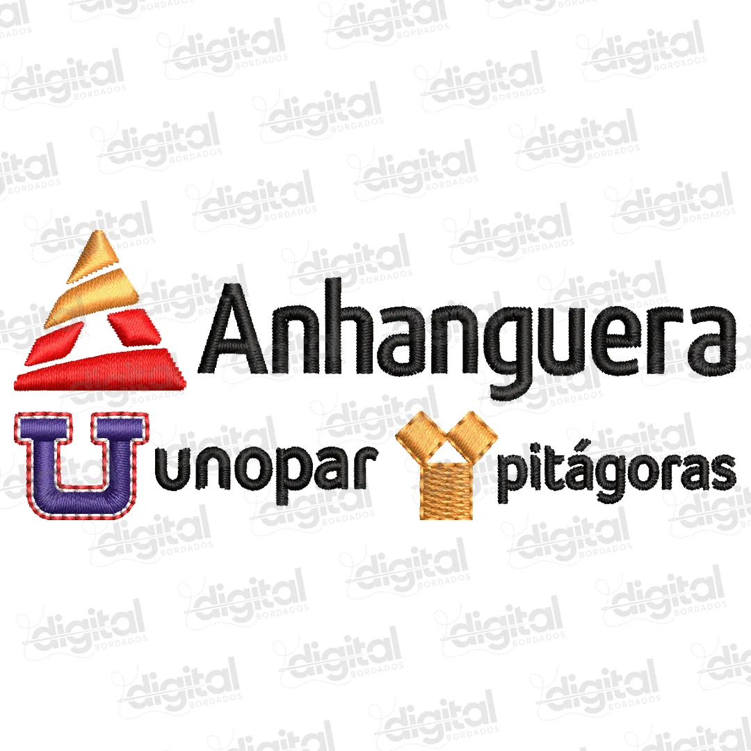 Matriz Bordado Anhanguera Unopar Pitágoras