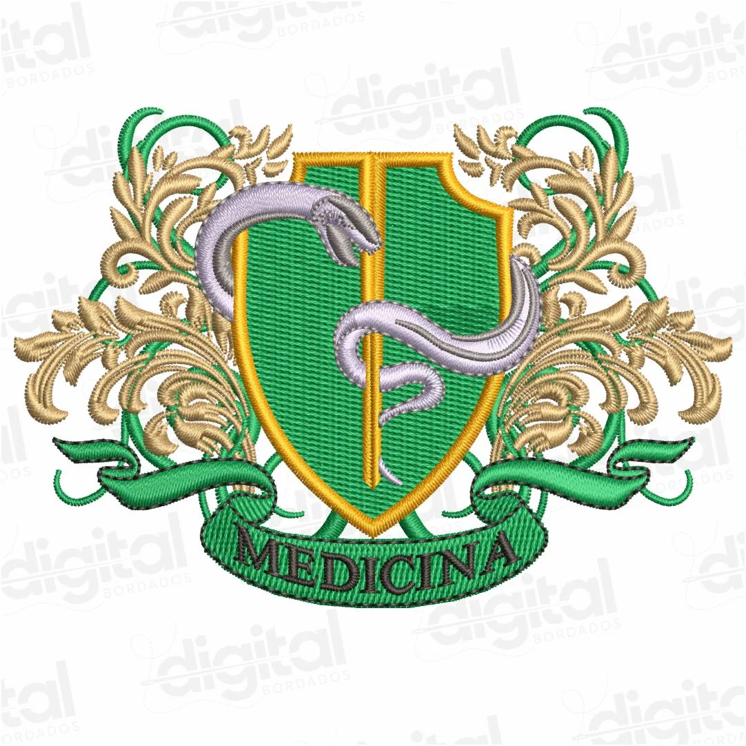 Matriz Bordado Brasão Medicina 1