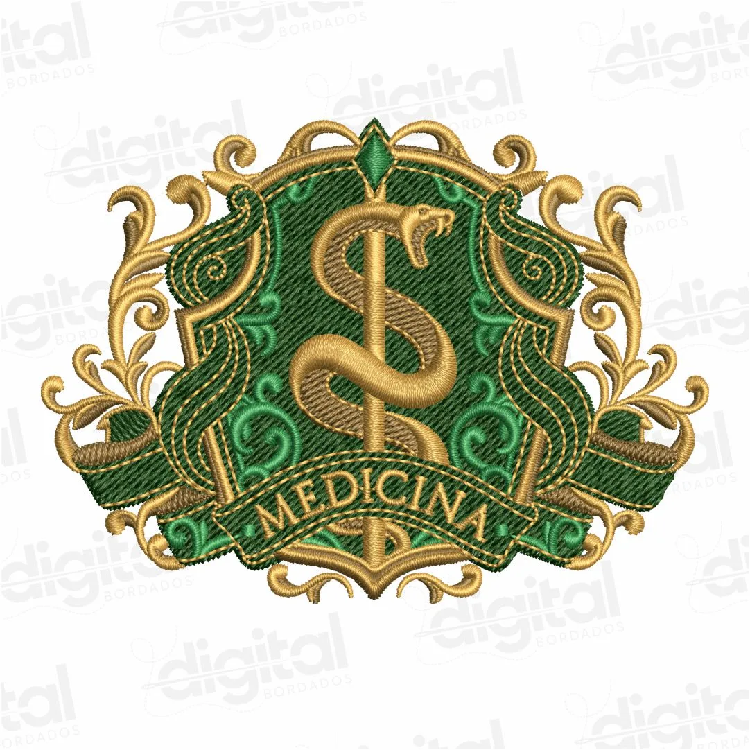 Matriz Bordado Brasão Medicina 10