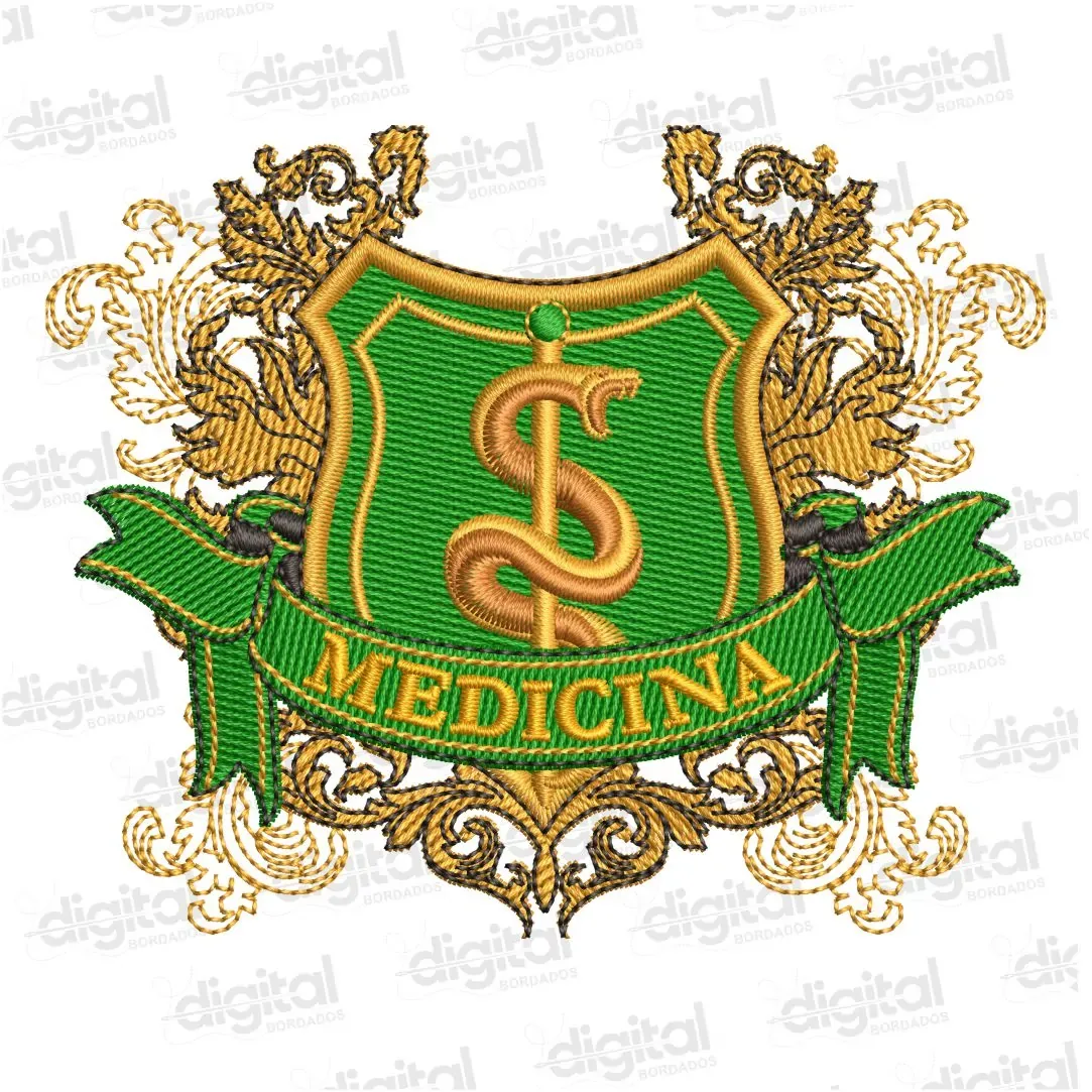 Matriz Bordado Brasão Medicina 13