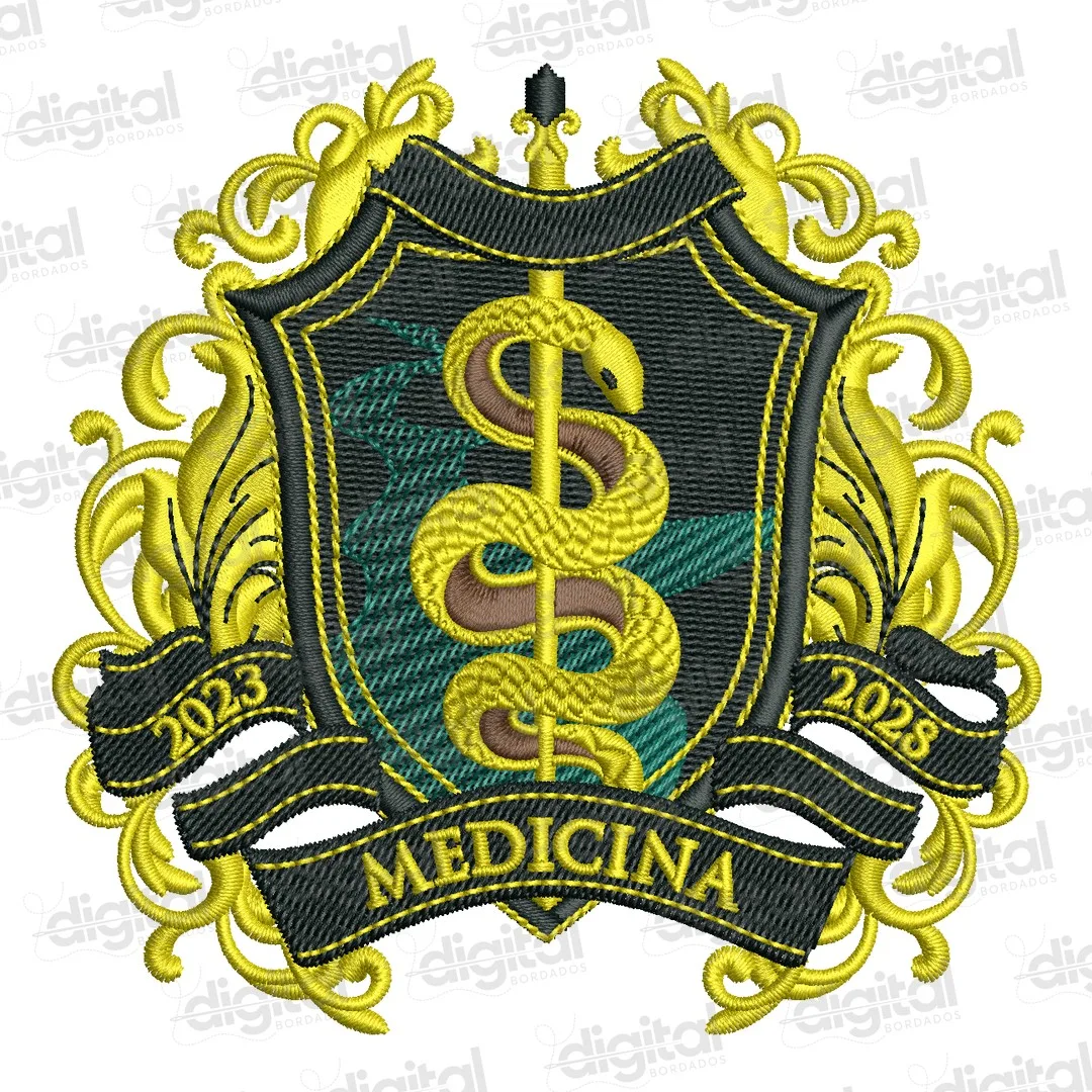 Matriz Bordado Brasão Medicina 15