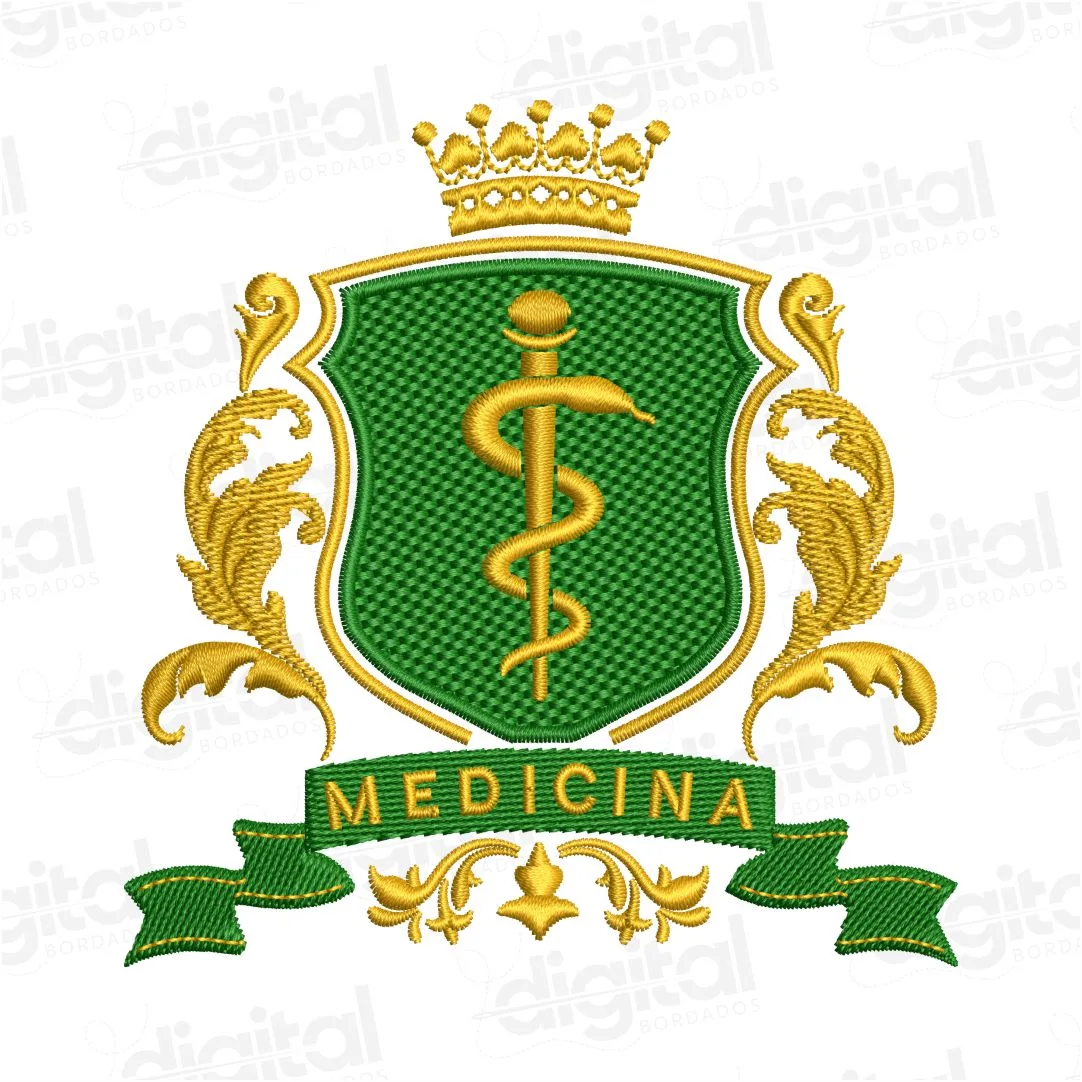 Matriz Bordado Brasão Medicina 2