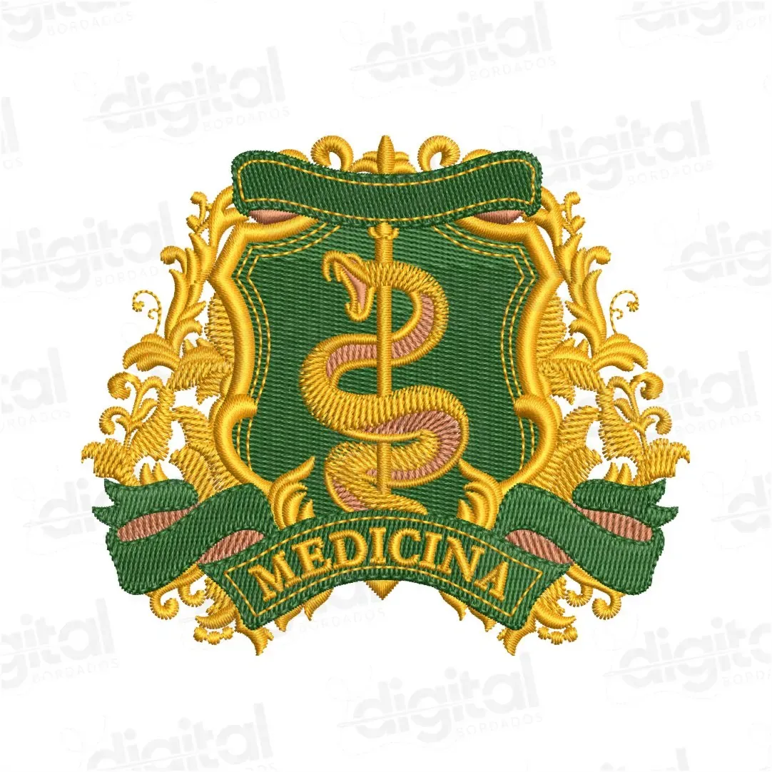 Matriz Bordado Brasão Medicina 3