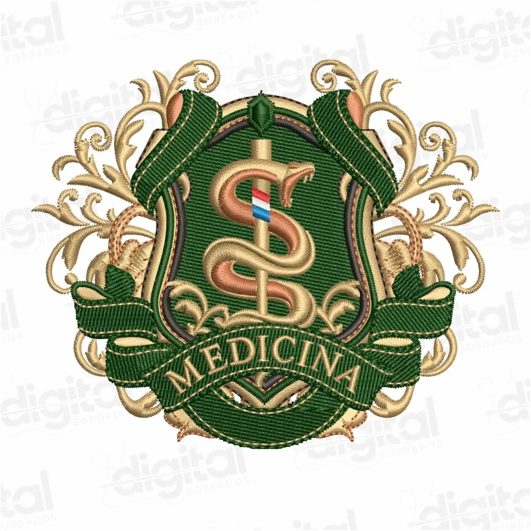 Matriz Bordado Brasão Medicina 4
