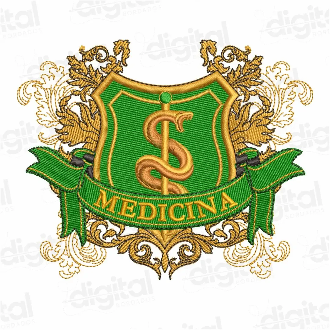 Matriz Bordado Brasão Medicina 5