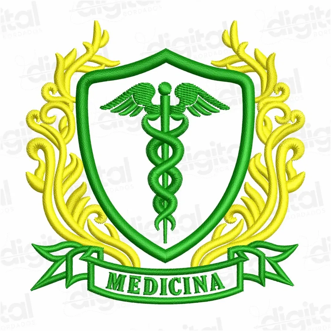 Matriz Bordado Brasão Medicina 6