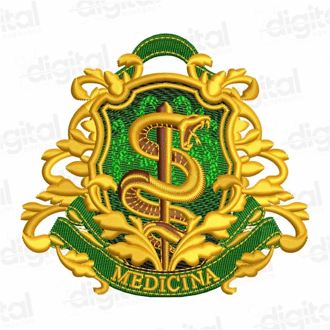 Matriz Bordado Brasão Medicina 7