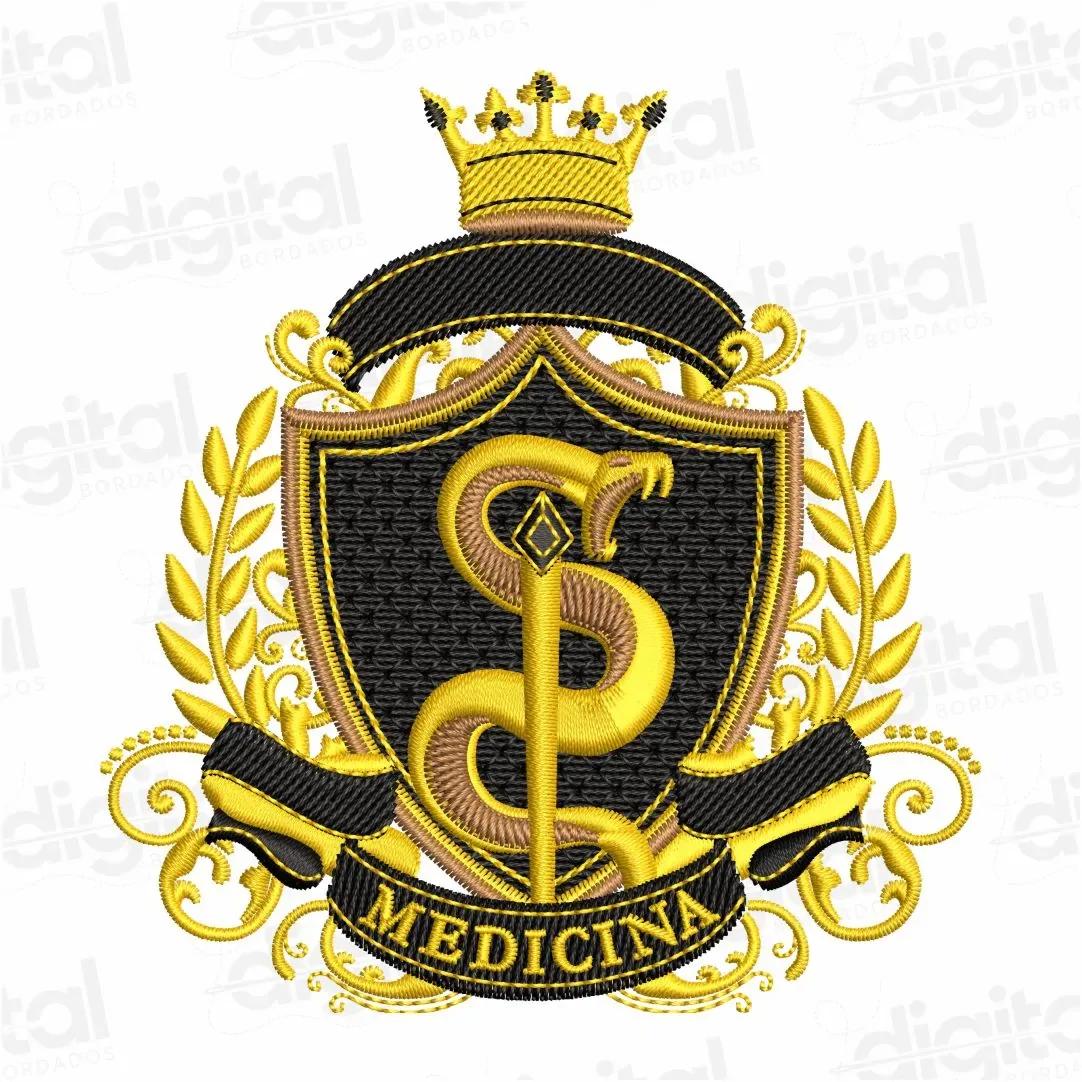 Matriz Bordado Brasão Medicina 8