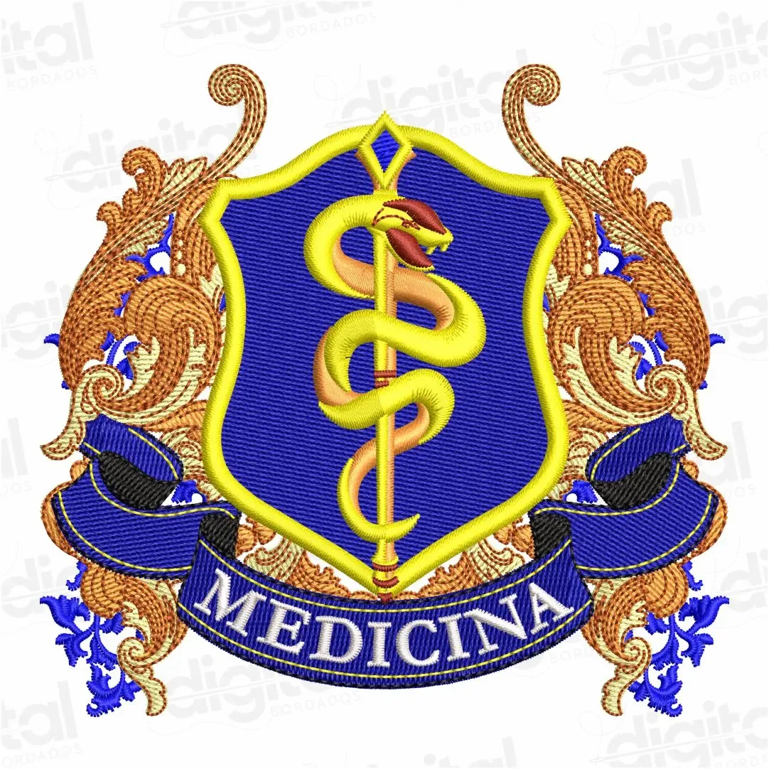 Matriz Bordado Brasão Medicina 9