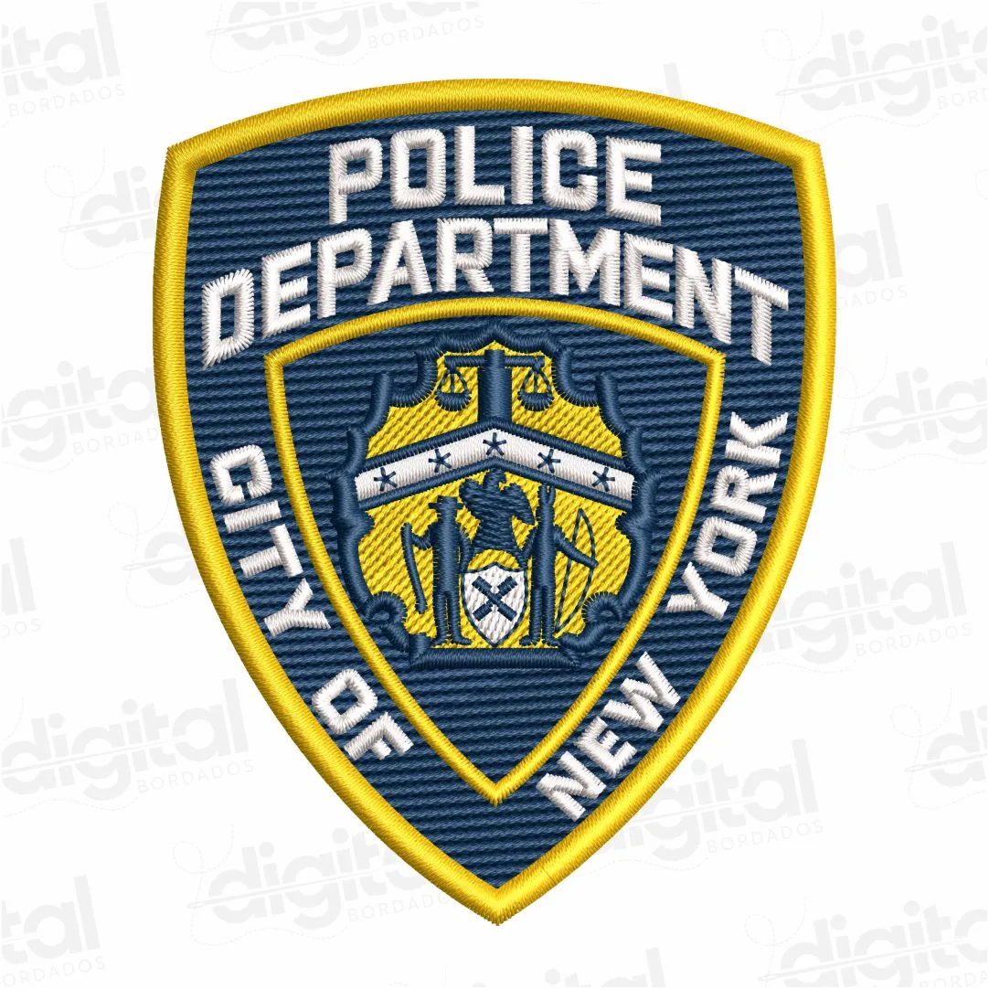 Matriz Bordado Brasão Police Department NY