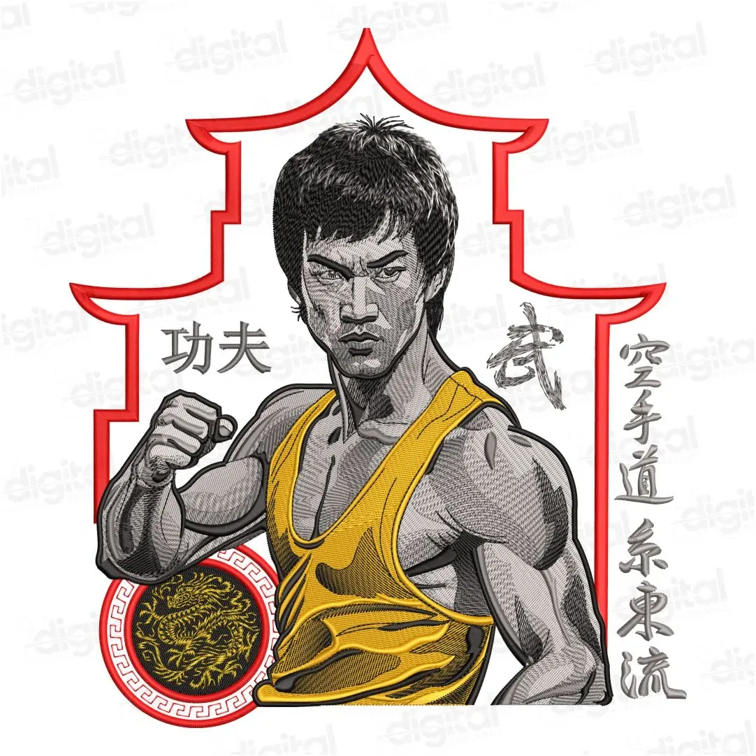 Matriz Bordado Bruce Lee
