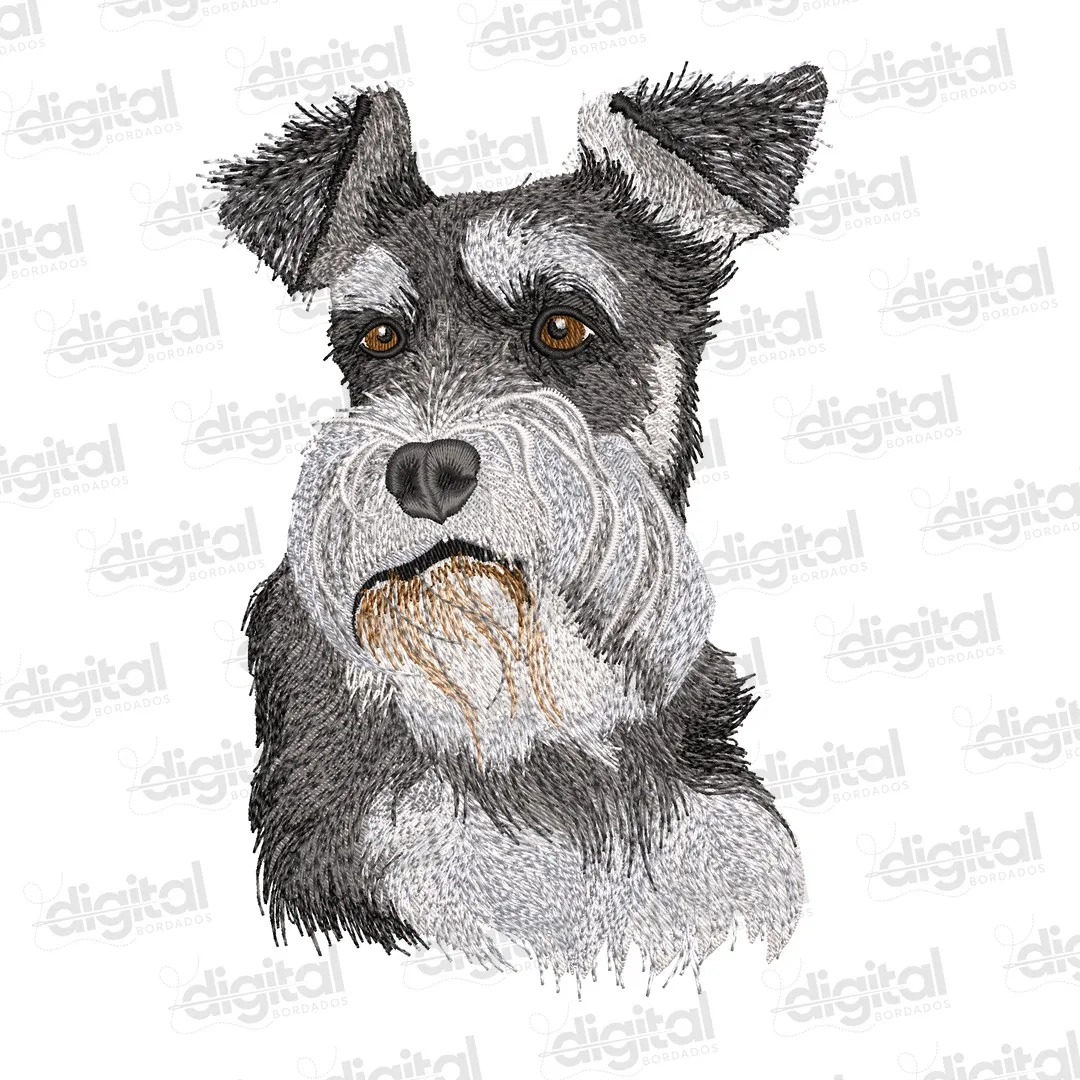 Matriz Bordado Cão Schnauzer