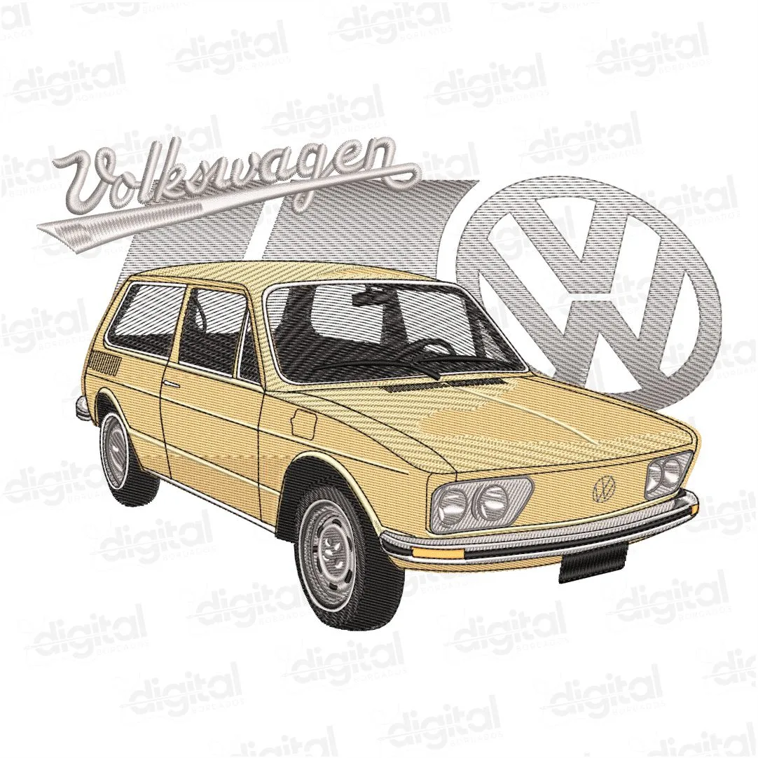Matriz Bordado Carro Brasília Amarela