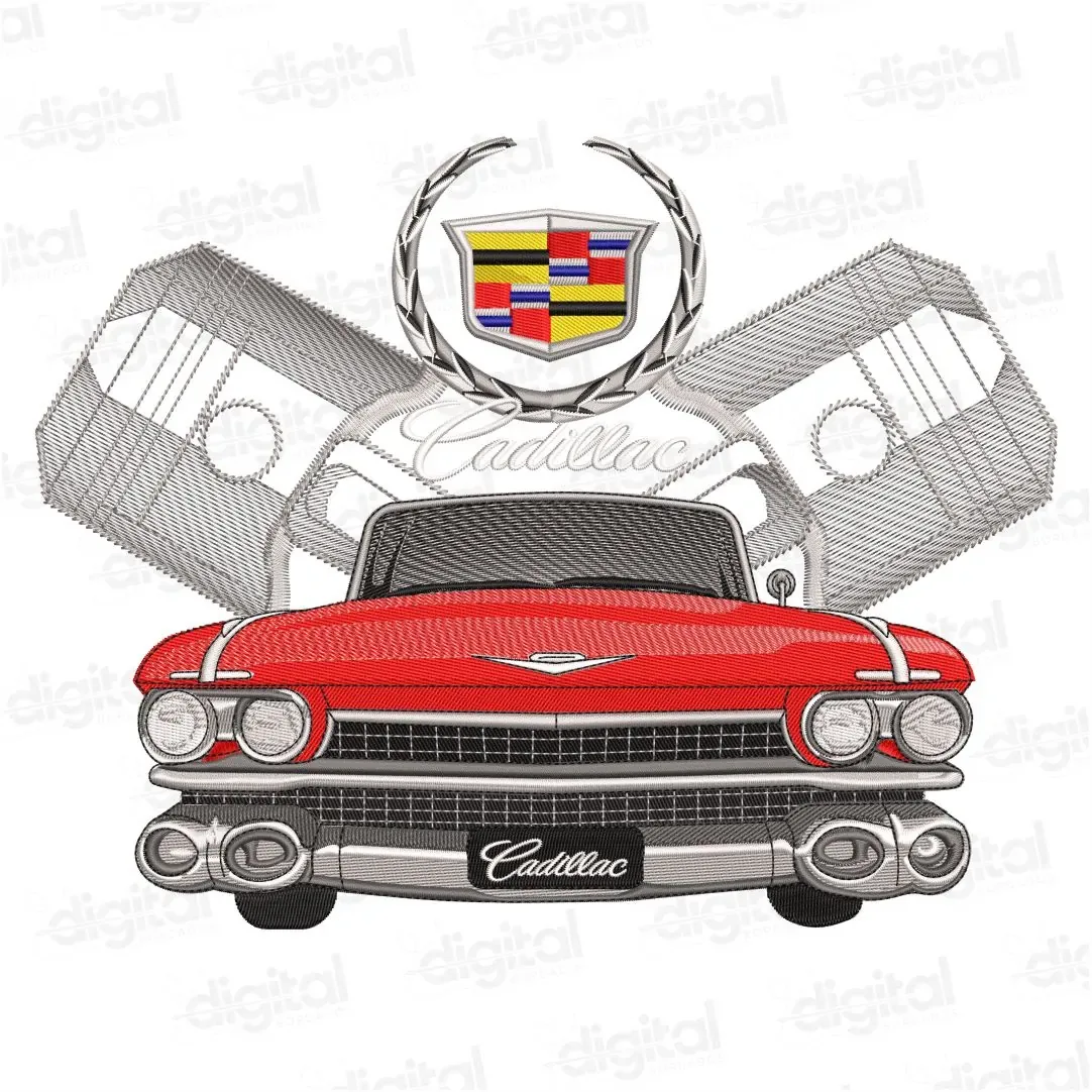 Matriz Bordado Carro Cadillac