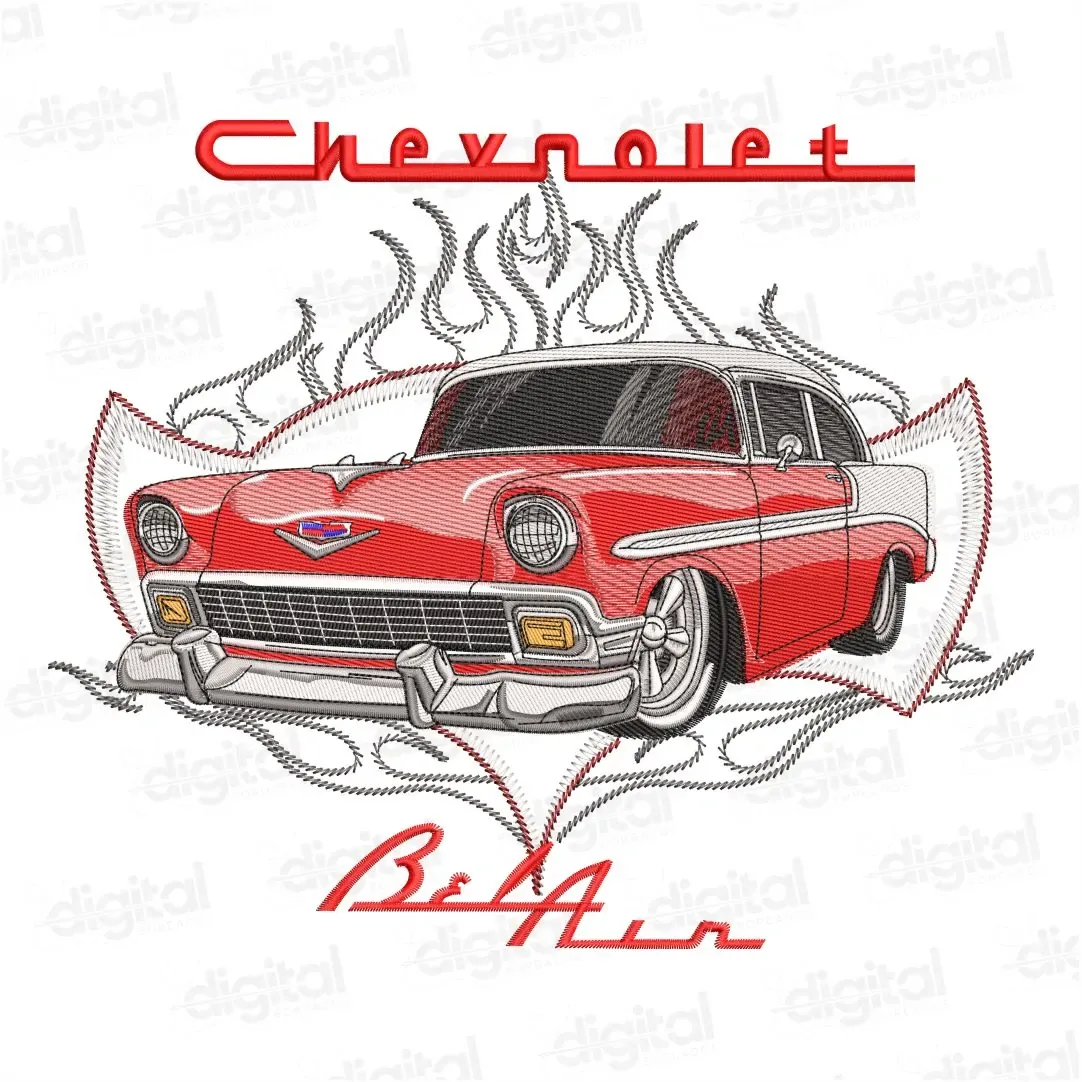 Matriz Bordado Carro Chevrolet Belair 2