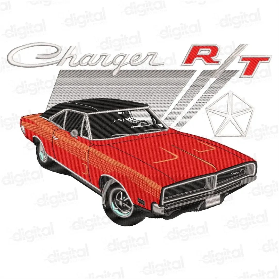 Matriz Bordado Carro Dodge Charger RT