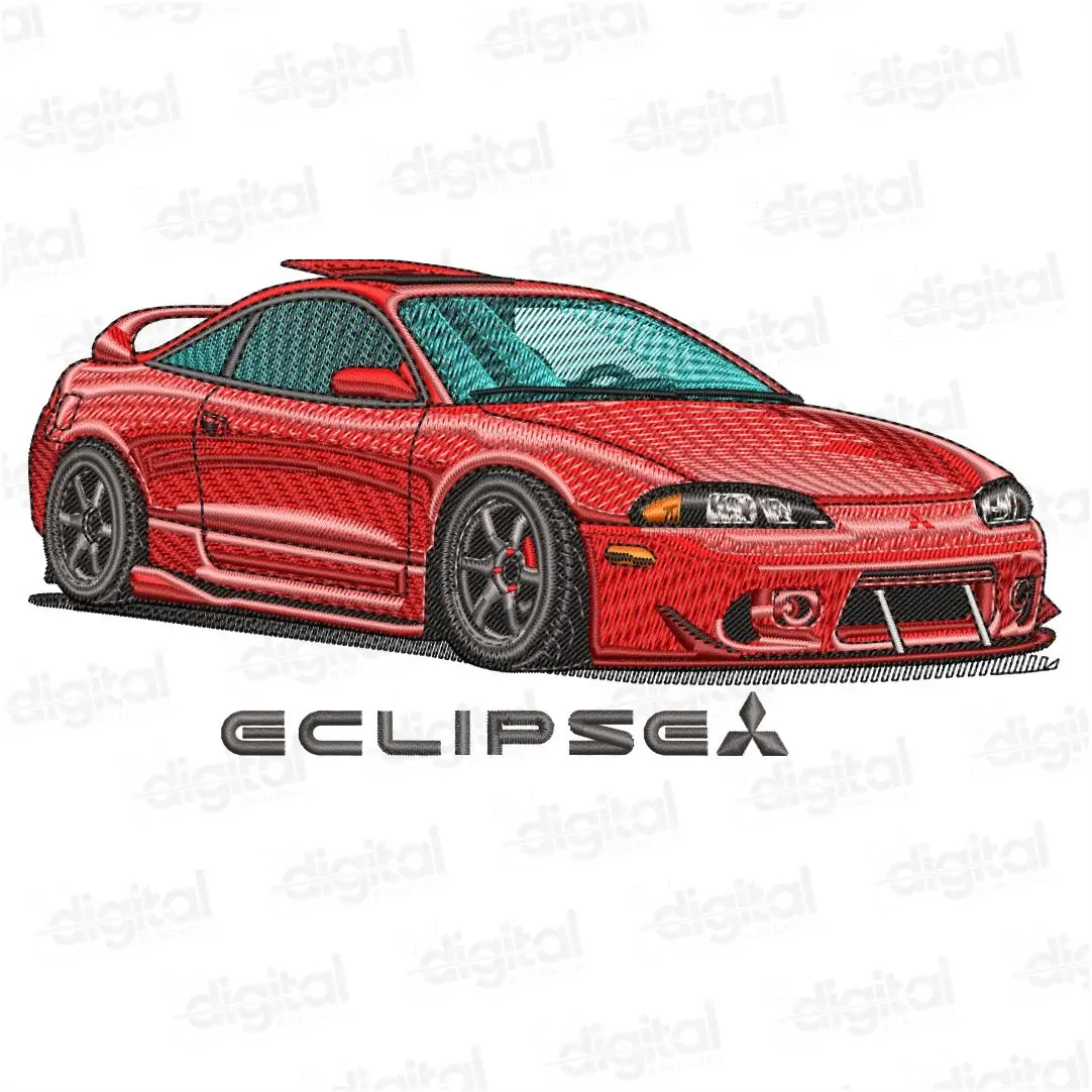 Matriz Bordado Carro Esportivo Eclipse Mitsubishi