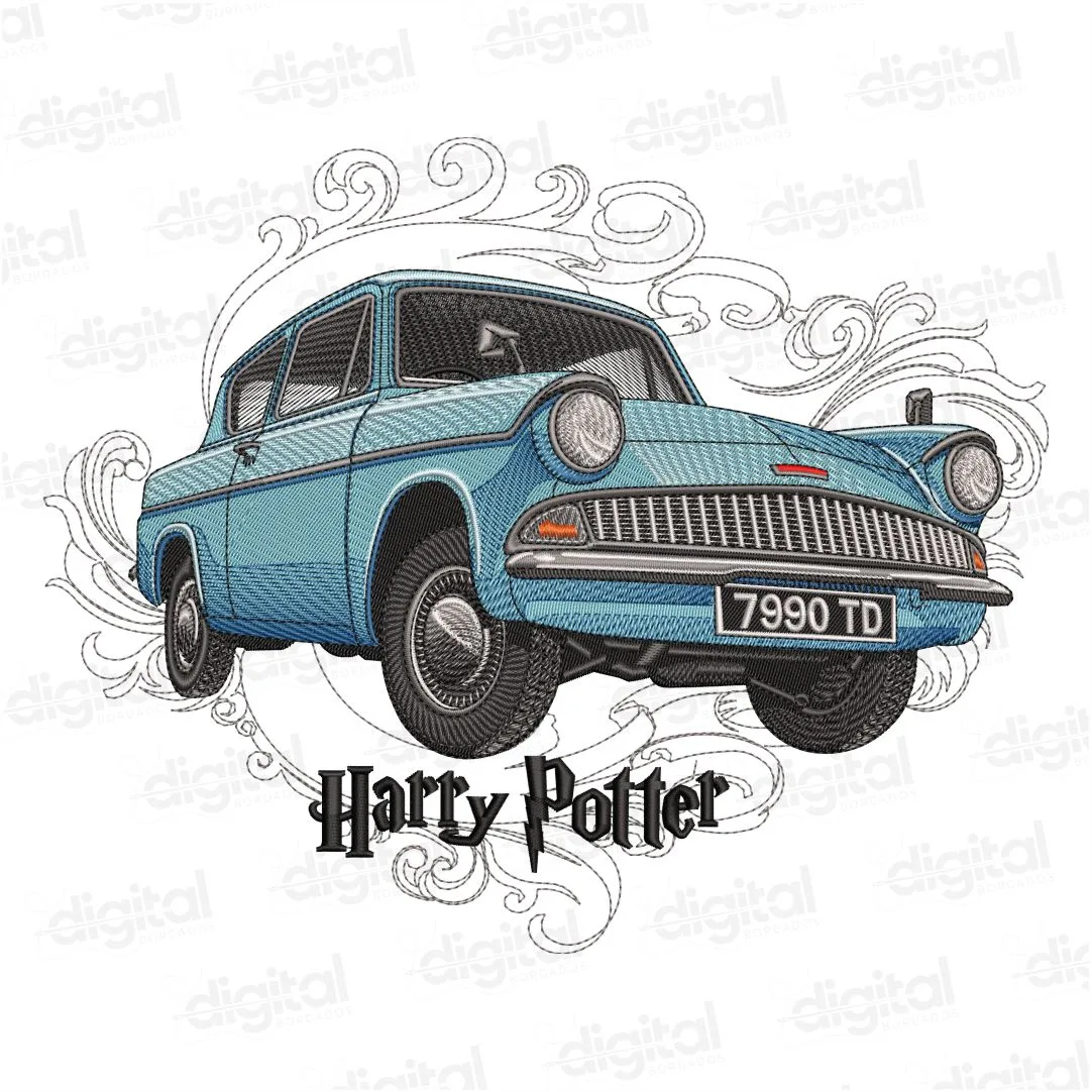 Matriz Bordado Carro Ford Anglia Harry Potter