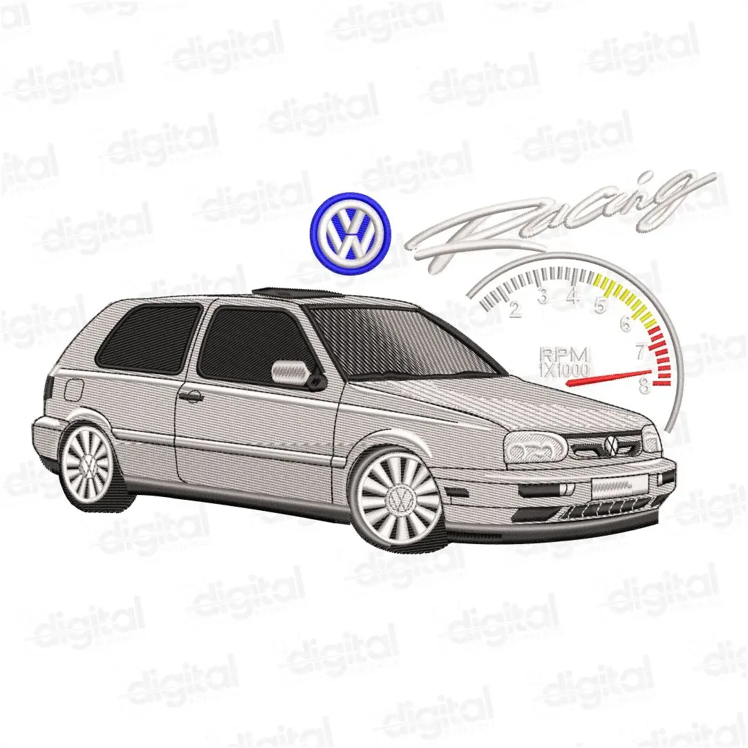 Matriz Bordado Carro Golf GLX