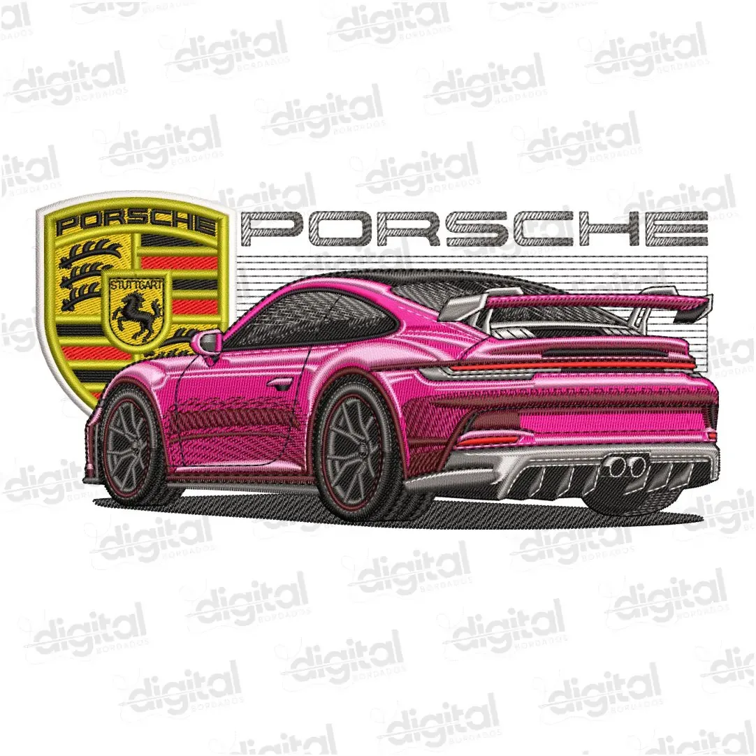 Matriz Bordado Carro Porsche Carrera