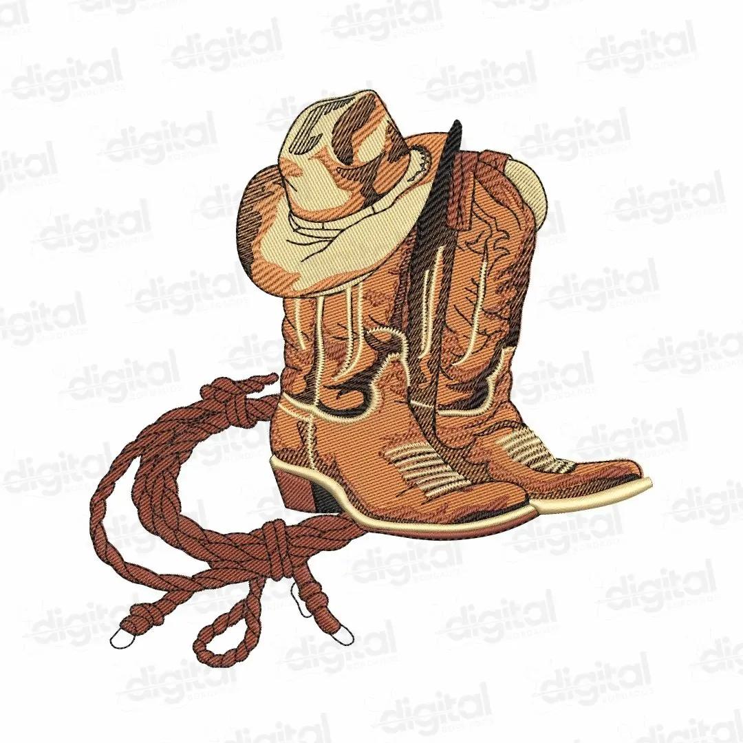 Matriz Bordado Chapéu e Bota