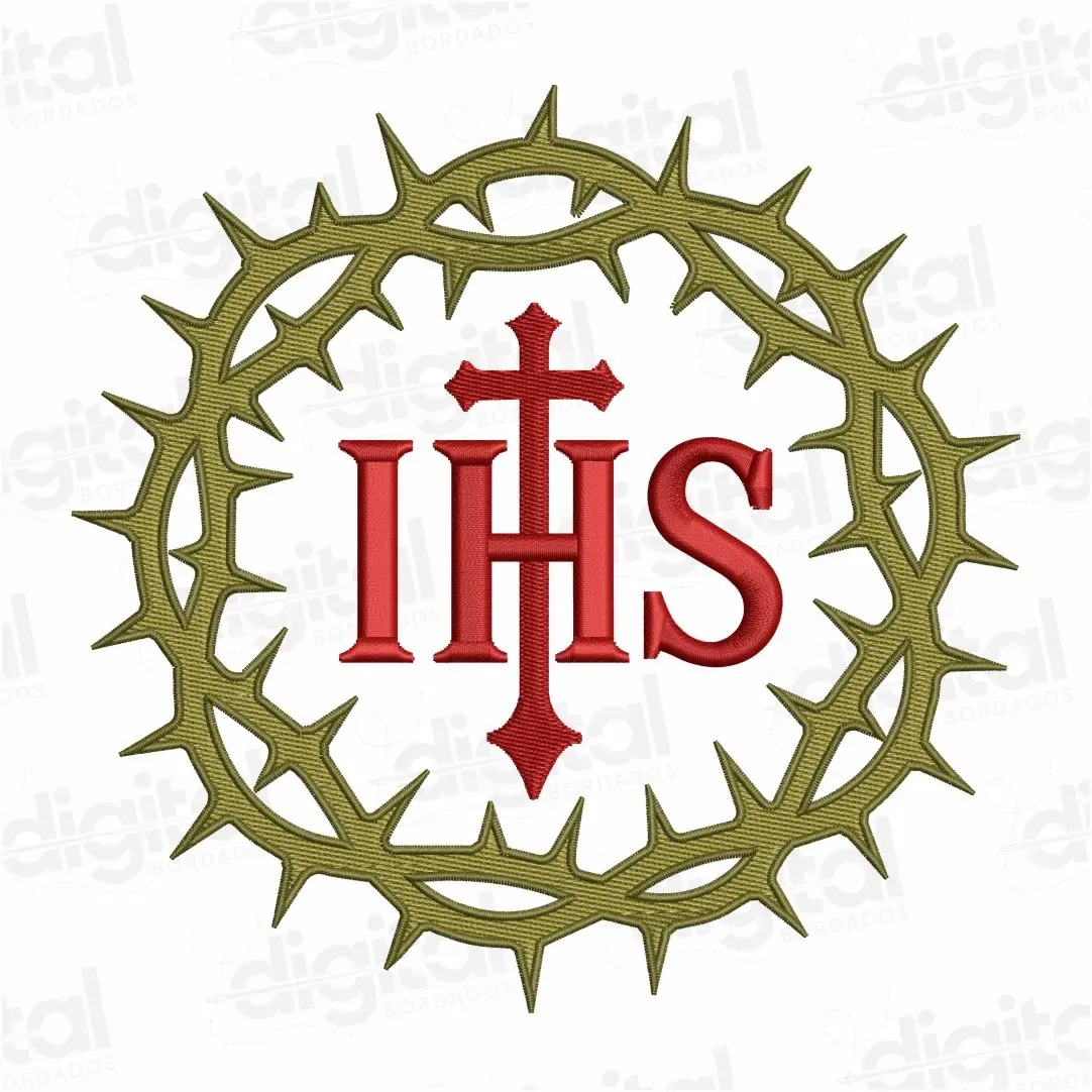 Matriz Bordado Coroa de Espinhos IHS