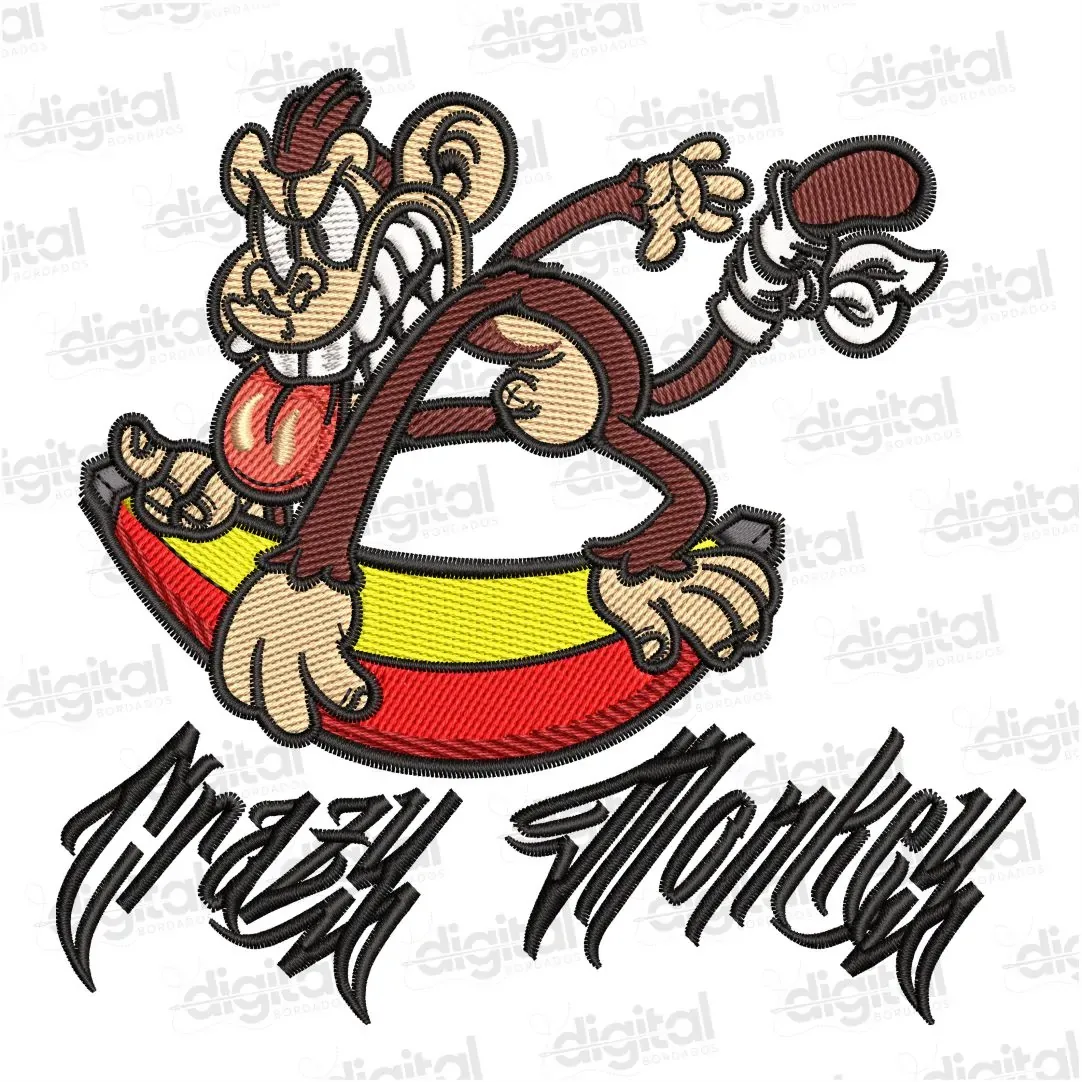 Matriz Bordado Crazy Monkey
