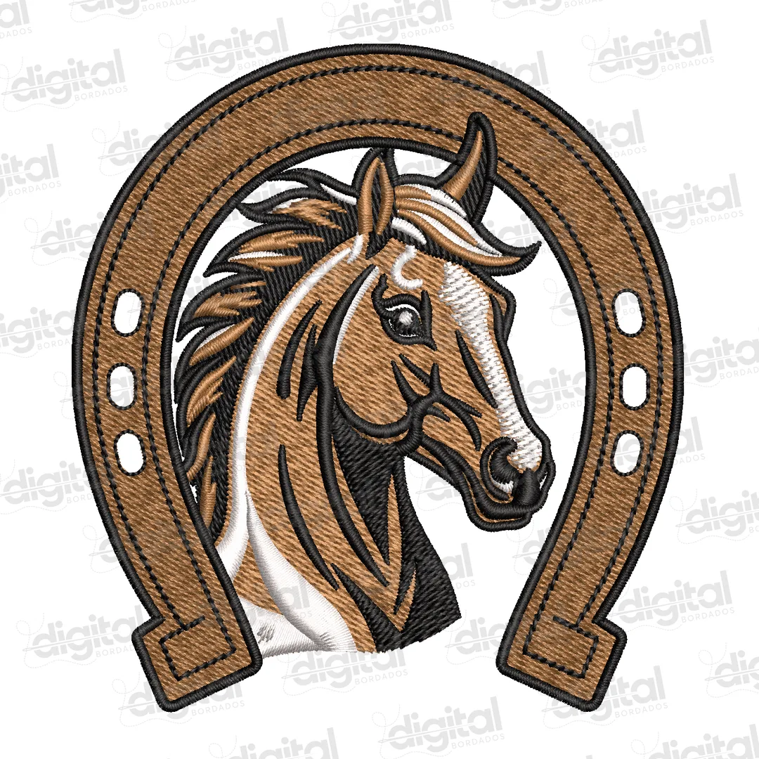 Matriz Bordado Cavalo com Ferradura