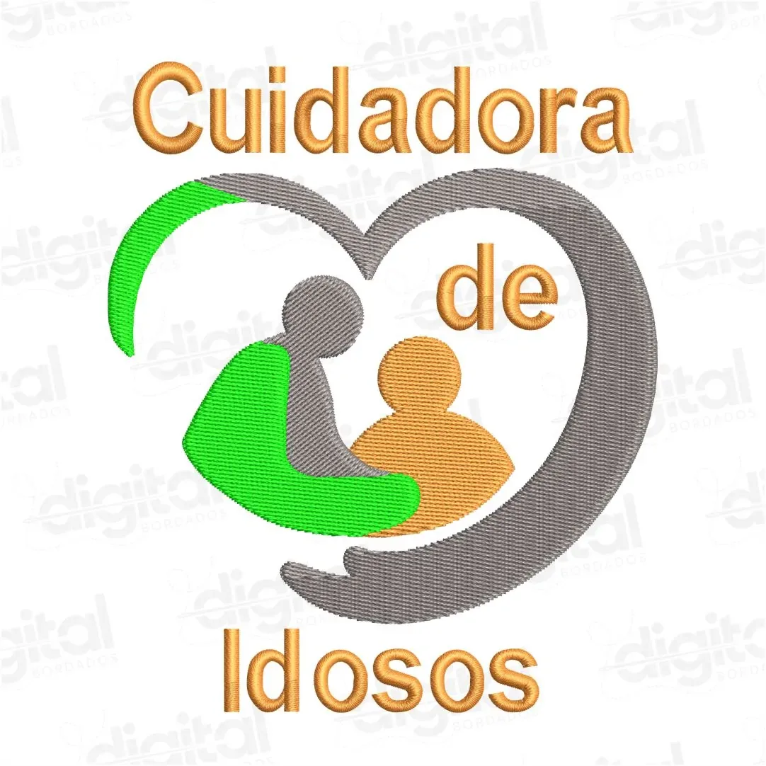 Matriz Bordado Cuidadora Idosos