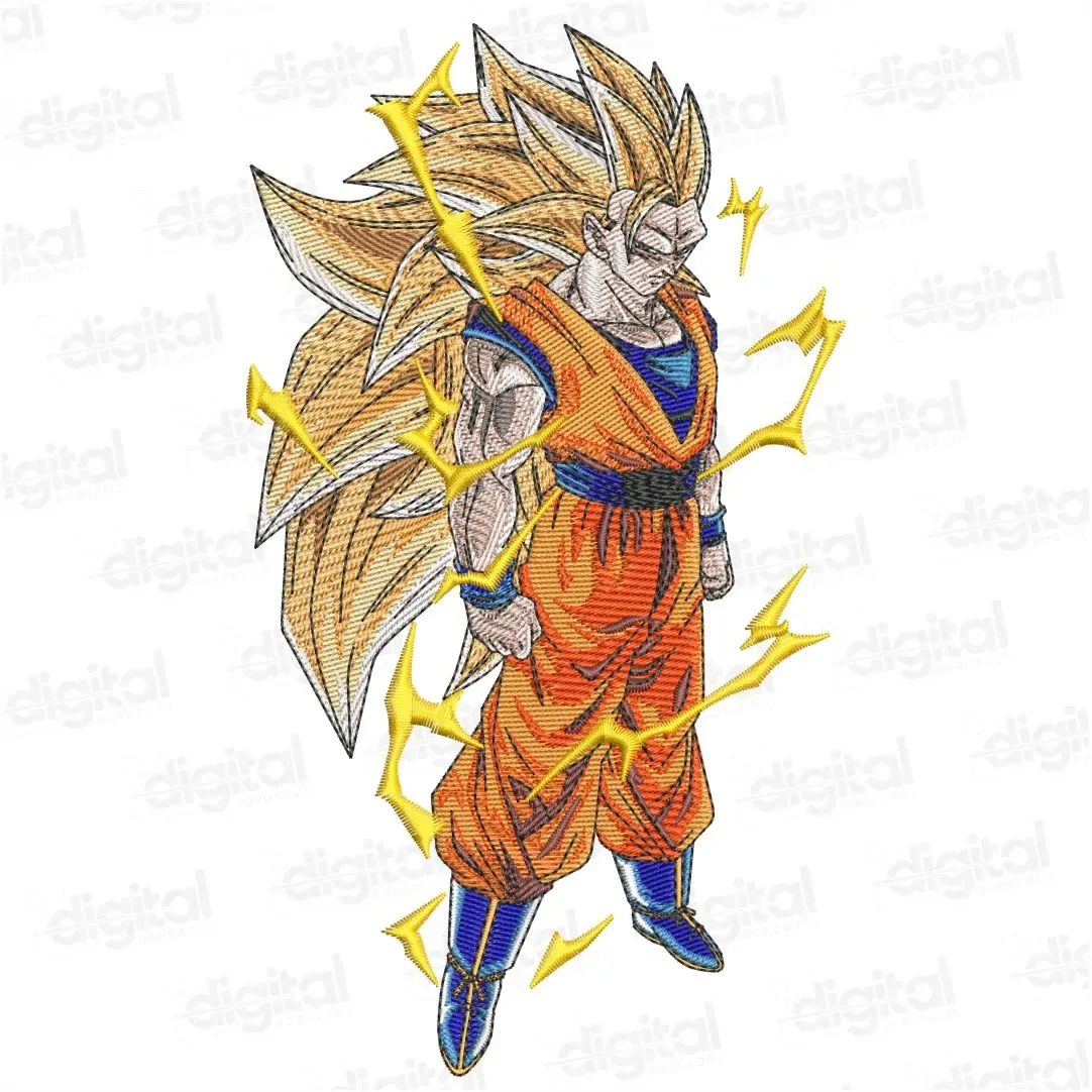 Matriz Bordado Dragon Ball Goku SS3