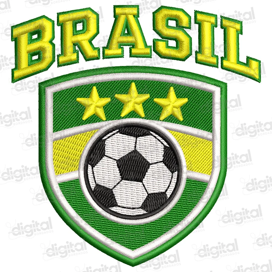 Matriz Bordado Escudo Brasil Futebol
