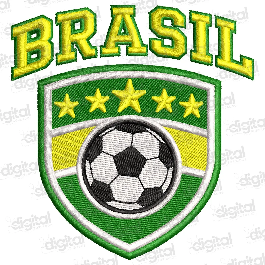 Matriz Bordado Escudo Brasil Futebol 2