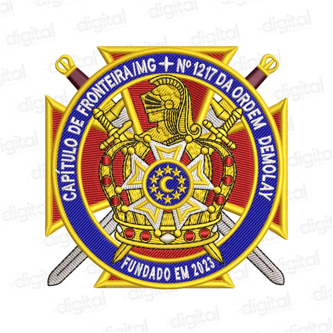 Matriz Bordado Escudo da Ordem Demolay 2