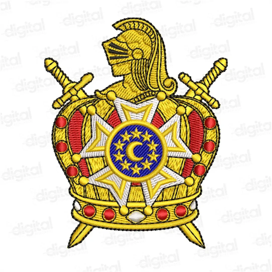 Matriz Bordado Escudo da Ordem Demolay
