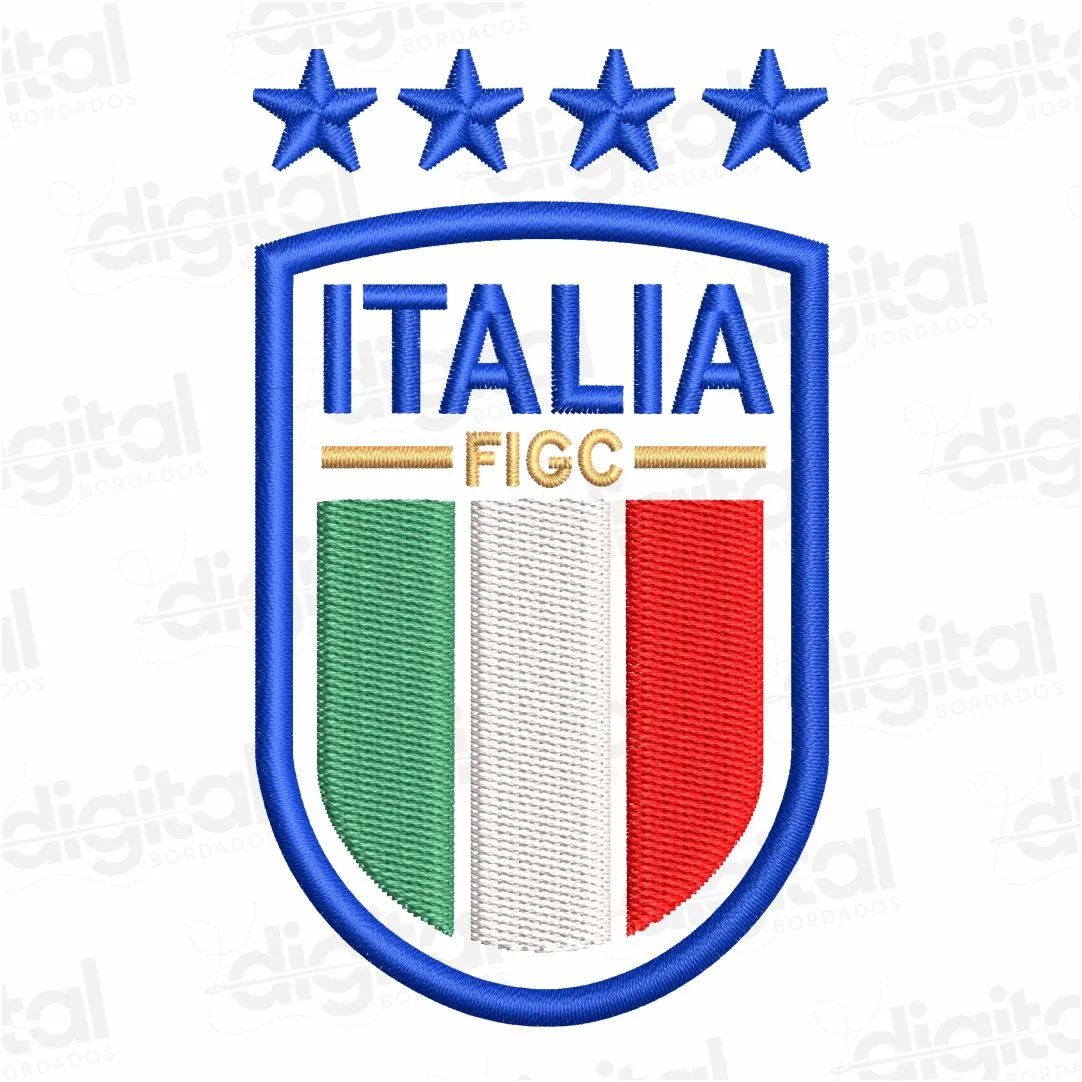 Matriz Bordado Escudo Itália Figc 2