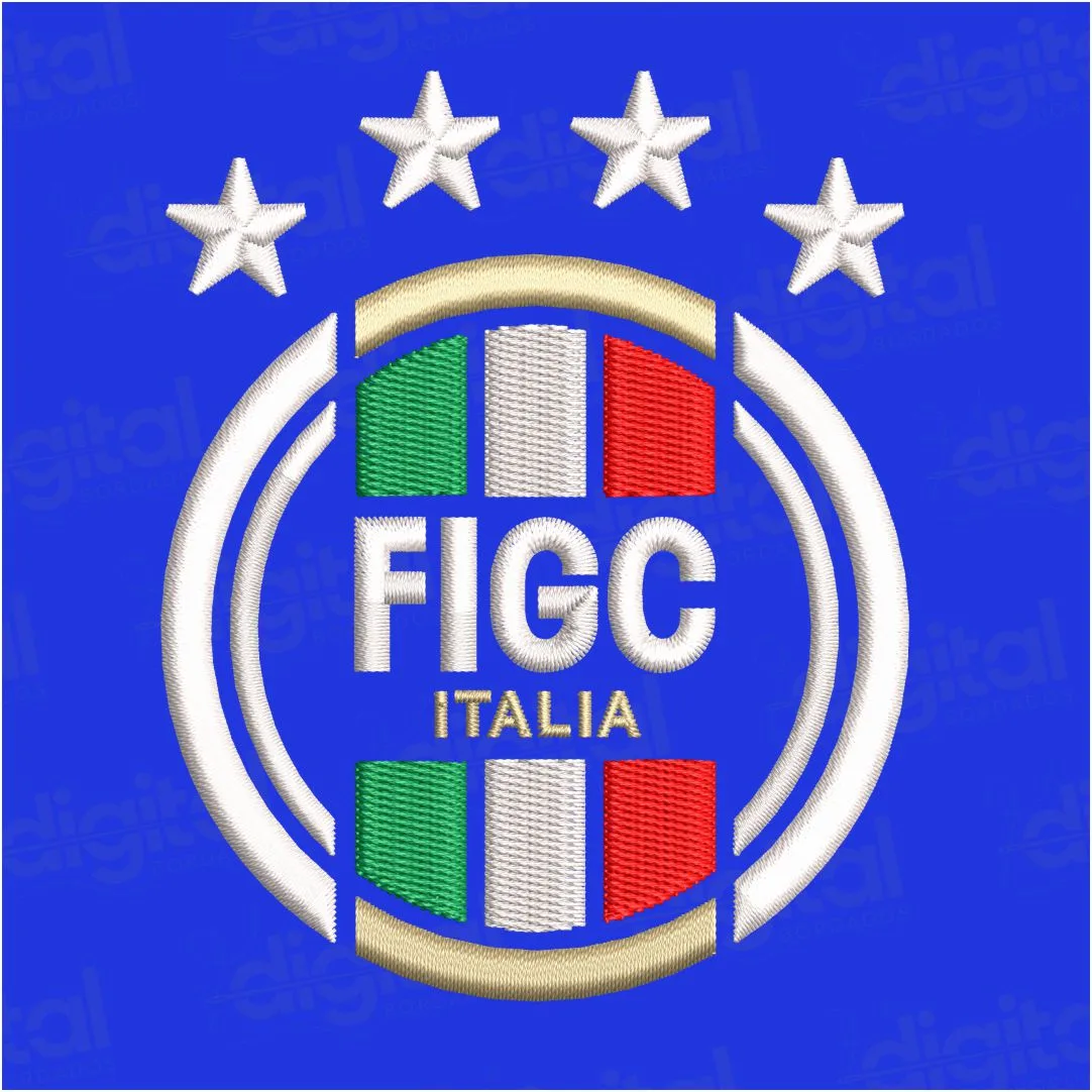 Matriz Bordado Escudo Itália Figc 3