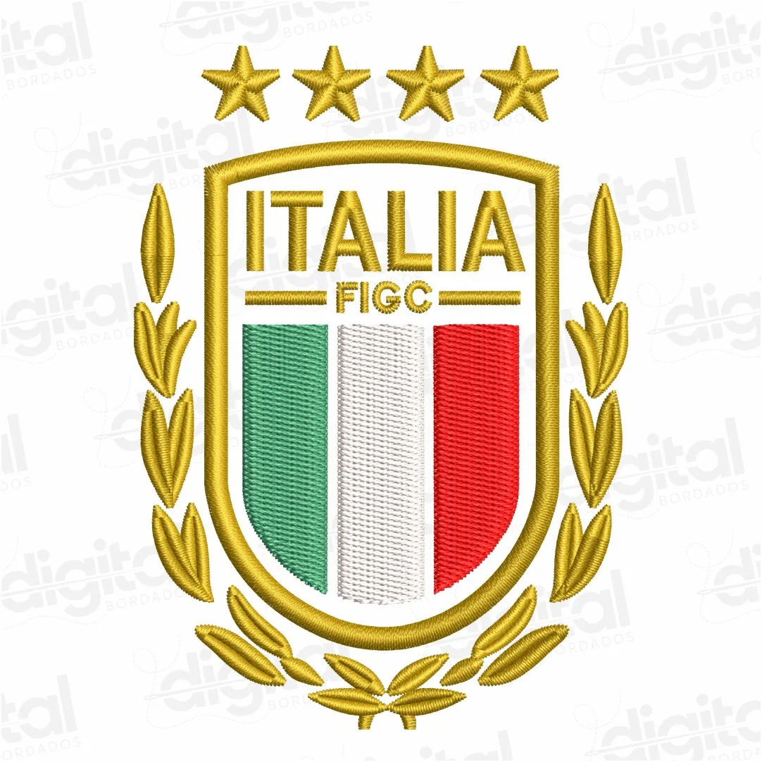 Matriz Bordado Escudo Itália Figc