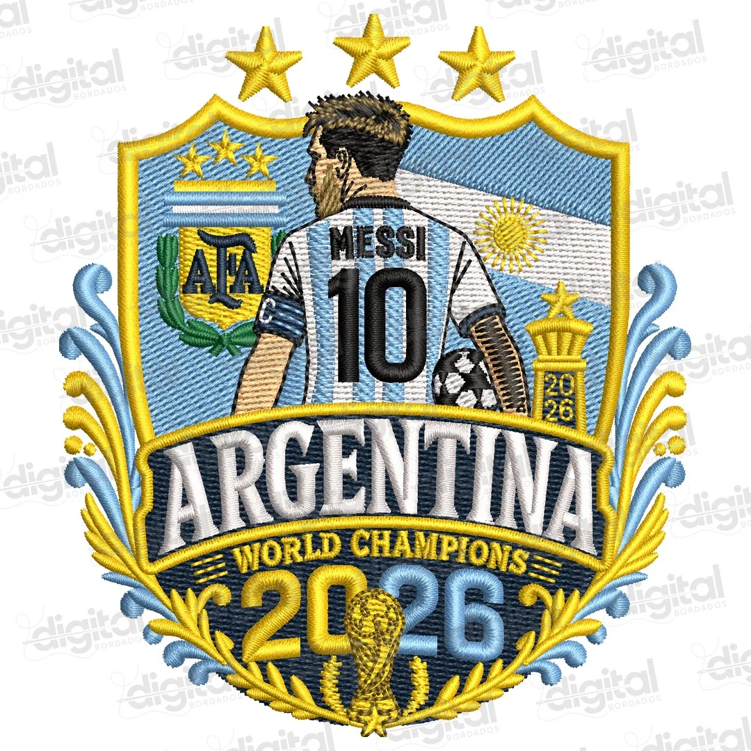 Matriz Bordado Escudo Messi Argentina