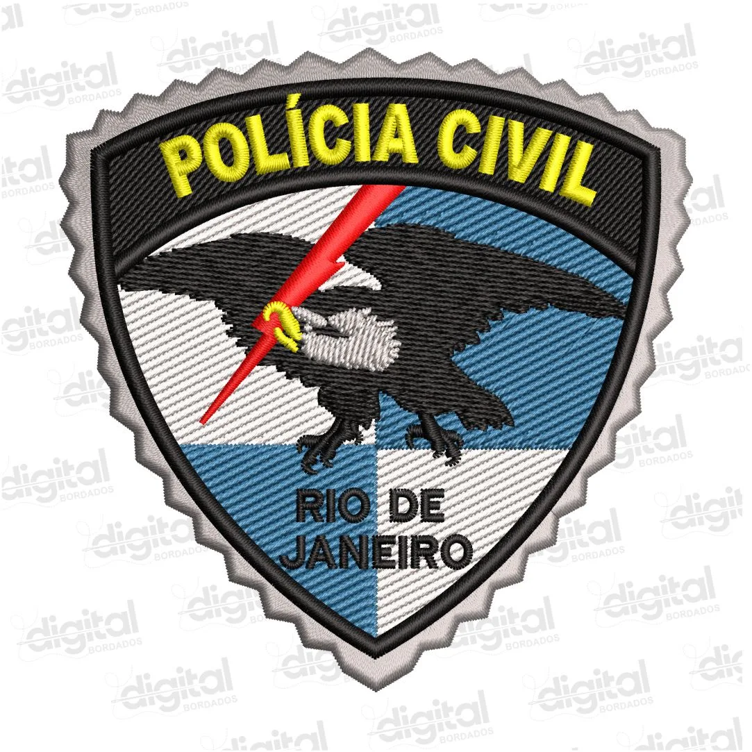 Matriz Bordado Escudo Policia Civil do Rio de Janeiro