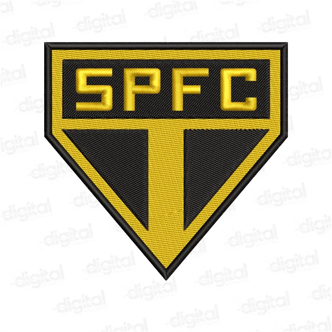 Matriz Bordado Escudo Spfc Dourado